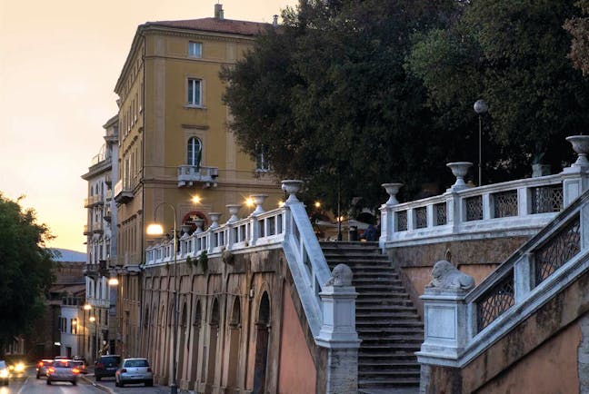 Hotel Brufani Palace Umbria exterior rear hotel building traditional architecture