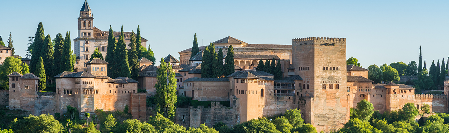 Fortified buildings on hill top