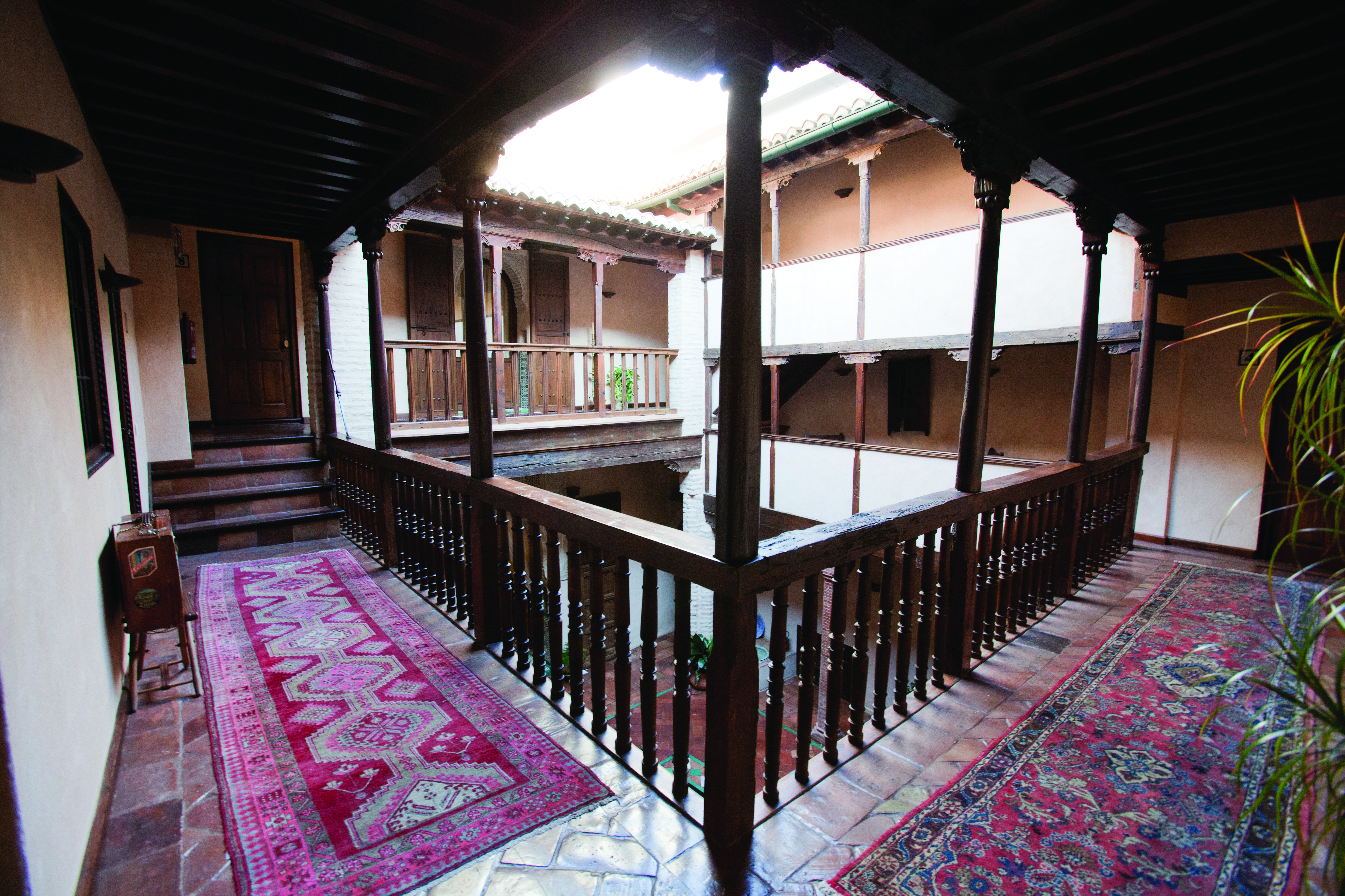 Casa Morisca Granada galley upstairs landing wooden features rugs