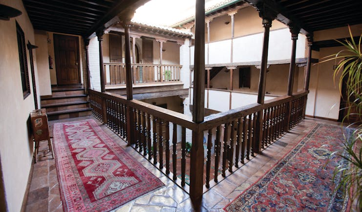 Casa Morisca Granada galley upstairs landing wooden features rugs