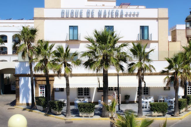 Duque de Najera Andalucia exterior palm trees patio