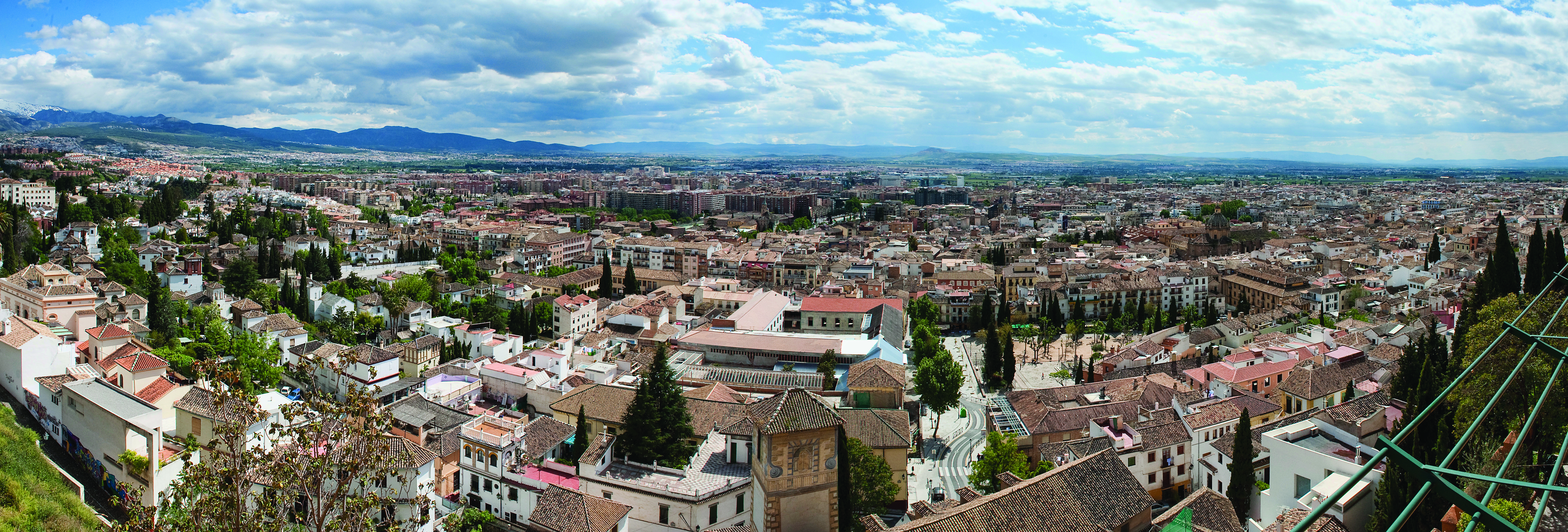 Hotel Alhambra Palace Granada terrace outdoor seating area views over city