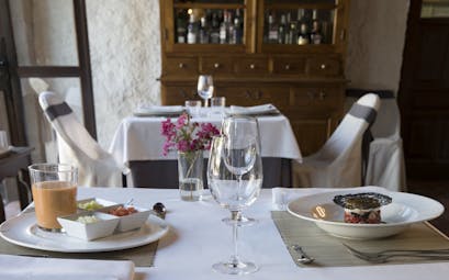 Cortijo de Marques Andalucia restaurant table set for diners 