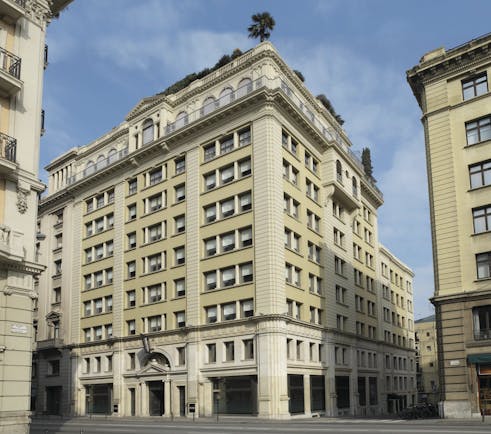 Grand Hotel Central Barcelona exterior hotel building street view