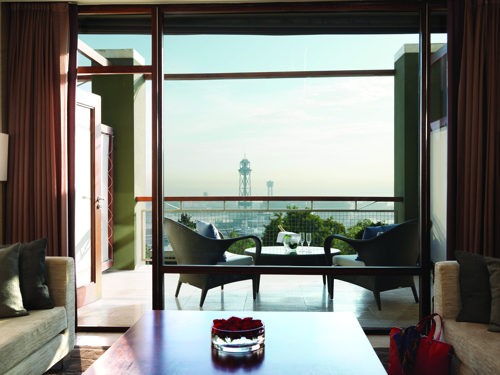 Hotel Miramar Barcelona junior suite balcony view of city 