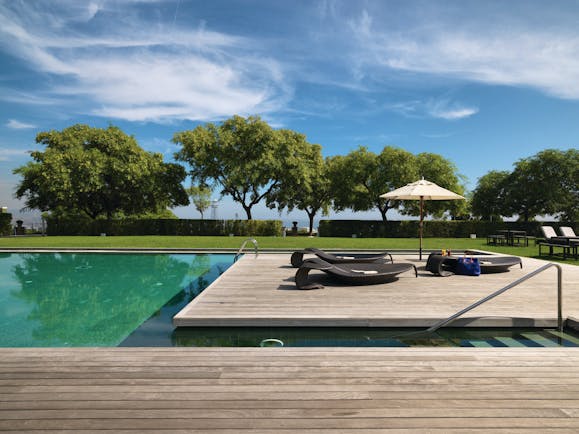 Hotel Miramar Barcelona pool lawns terrace sun loungers