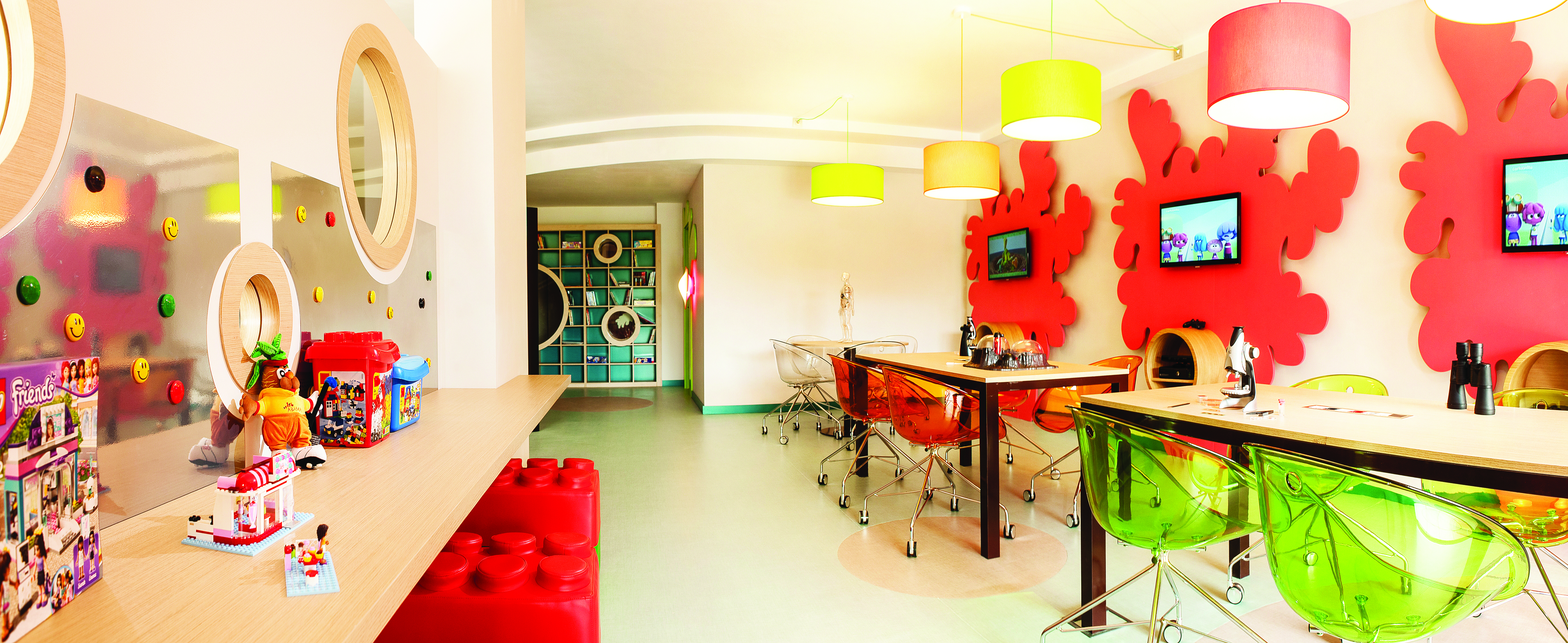 Abama Tenerife kids club desks televisions binoculars microscopes