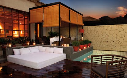 Terrace area with plunge pool and bed sitting areas