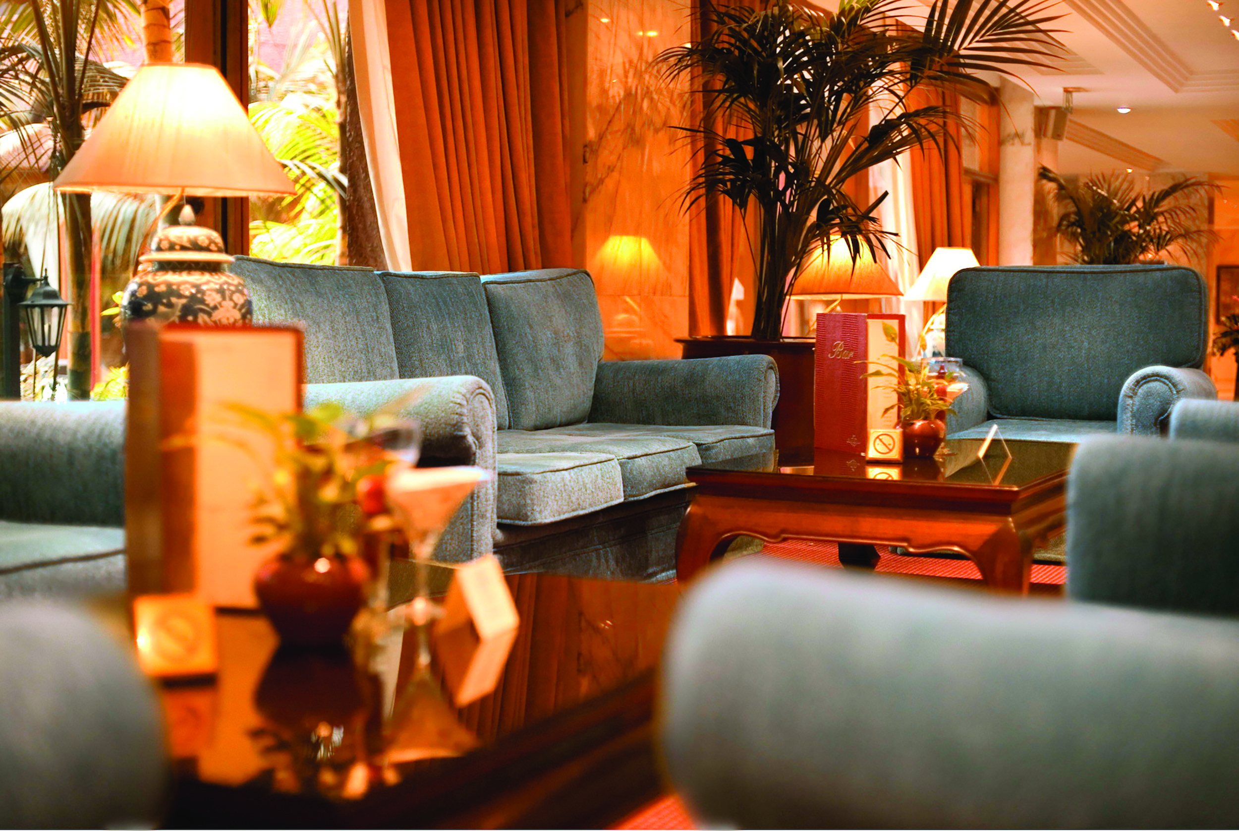 Hotel Botanico Tenerife bar lounge indoor seating area sofas modern décor