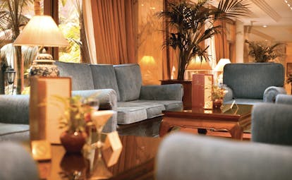 Hotel Botanico Tenerife bar lounge indoor seating area sofas modern décor