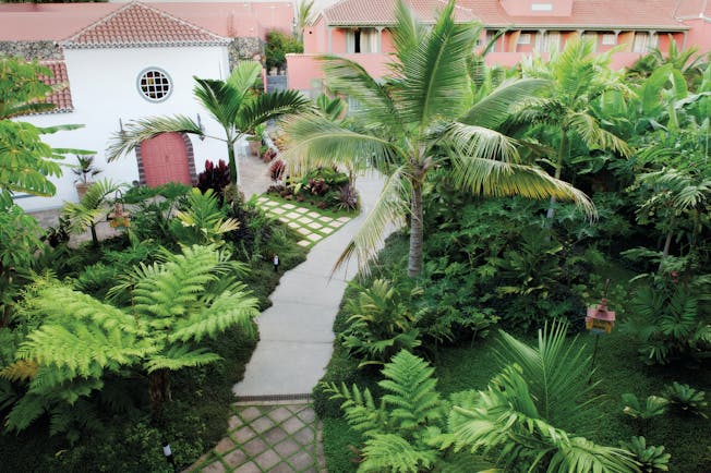 Hacienda de Abajo Canary Islands gardens palm trees pathway lawns trees