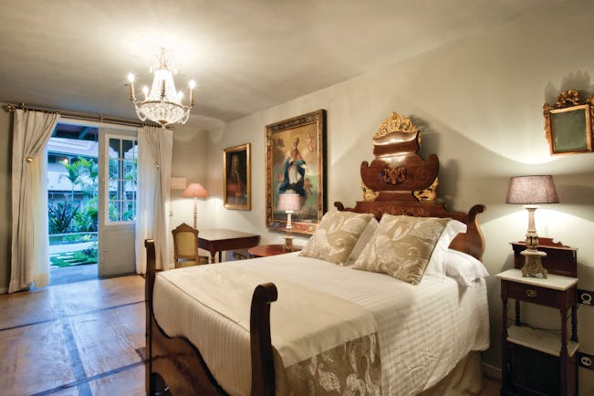 Hacienda de Abajo Canary Islands premium guest room chandelier ornate décor