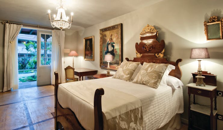 Hacienda de Abajo Canary Islands premium guest room chandelier ornate décor