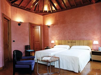 Hotel San Roque Tenerife double room wooden ceiling rustic décor