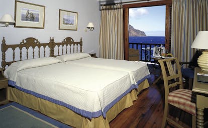 Parador de el Hierro Canary Islands double bedroom balcony cosy décor