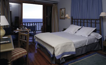 Parador de el Hierro Canary Islands superior bedroom bed balcony lounge cosy décor