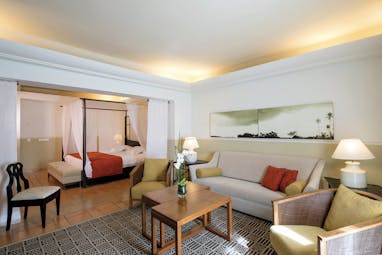 La Plantacion del Sur Tenerife junior suite canopied bed lounge area modern décor