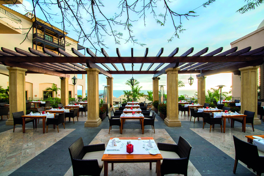 La Plantacion del Sur Tenerife terrace restaurant outdoor seating views over the sea
