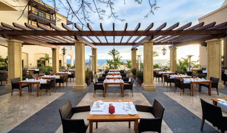 La Plantacion del Sur Tenerife terrace restaurant outdoor seating views over the sea