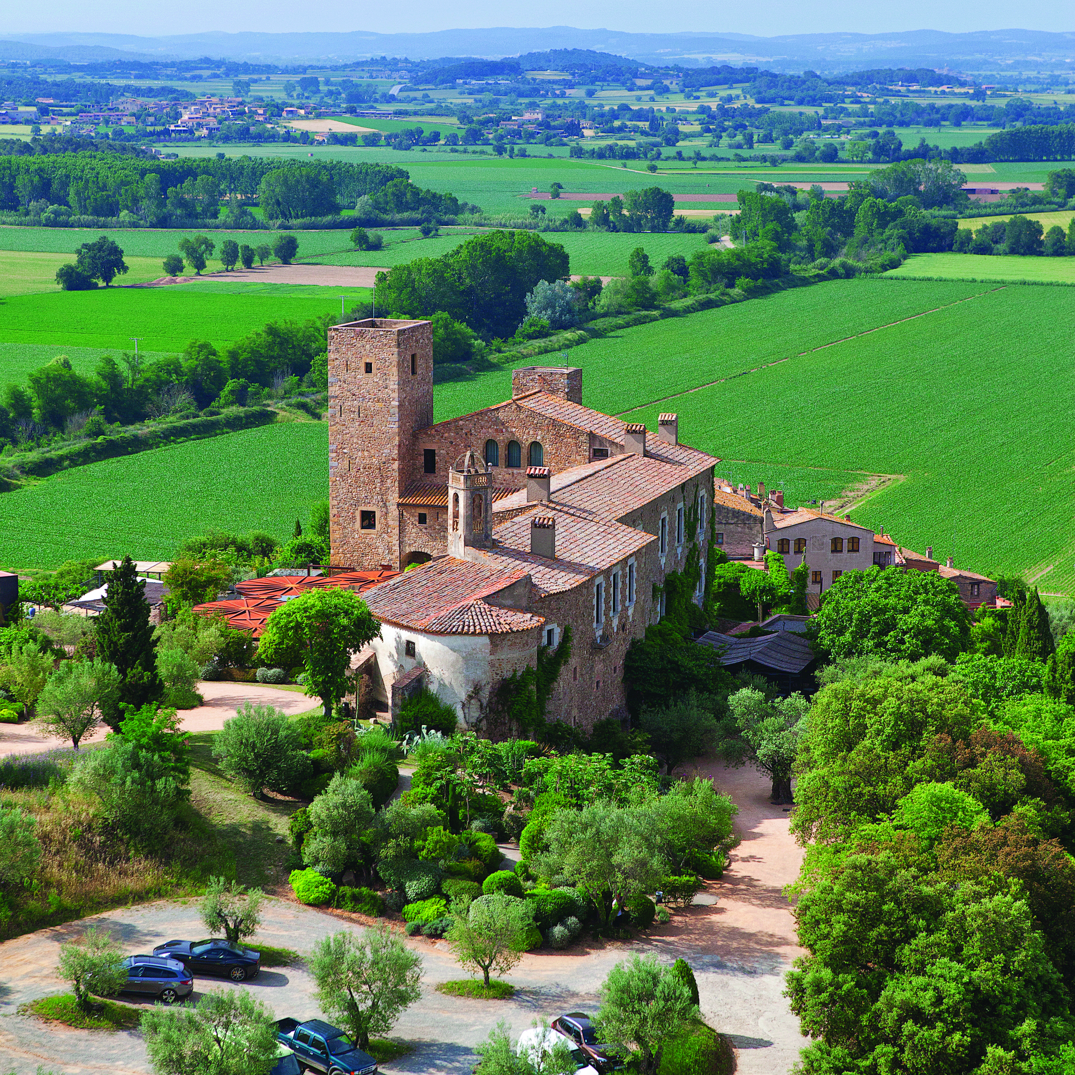 Castell D'Emporda Eastern Spain castle exterior countryside surrounds