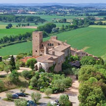 Castell D'Emporda Eastern Spain castle exterior countryside surrounds