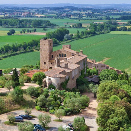 Castell D'Emporda Eastern Spain castle exterior countryside surrounds
