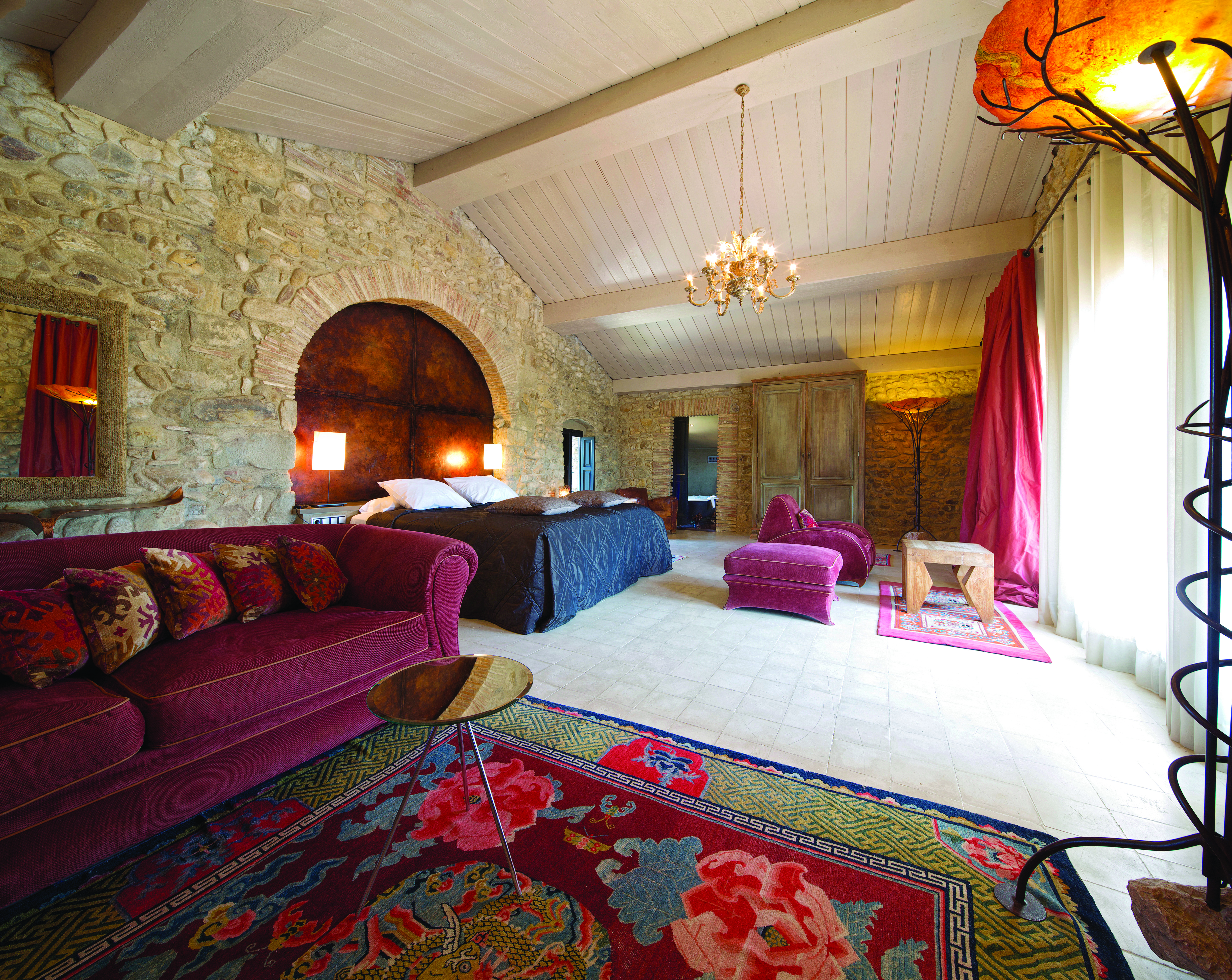 Castell D'Emporda Eastern Spain Pere Margarit suite original castle architecture ornate decor