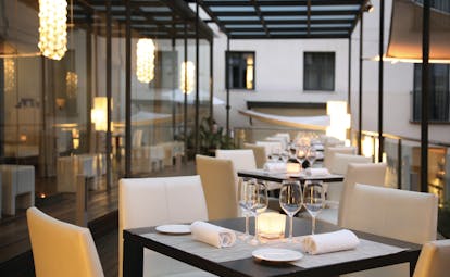 Hospes Palau de la Mar Valencia terrace restaurant outdoor dining area