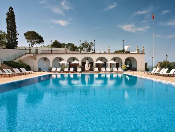 Hostal de la Gavina Catalonia pool sun loungers umbrellas