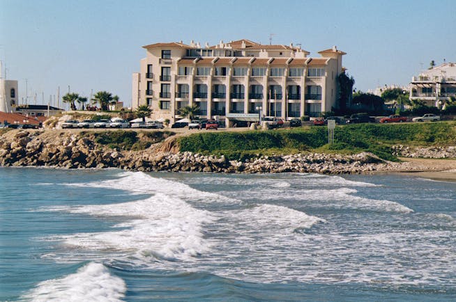 Hotel Estela Eastern Spain beach view exterior view of hotel from sea