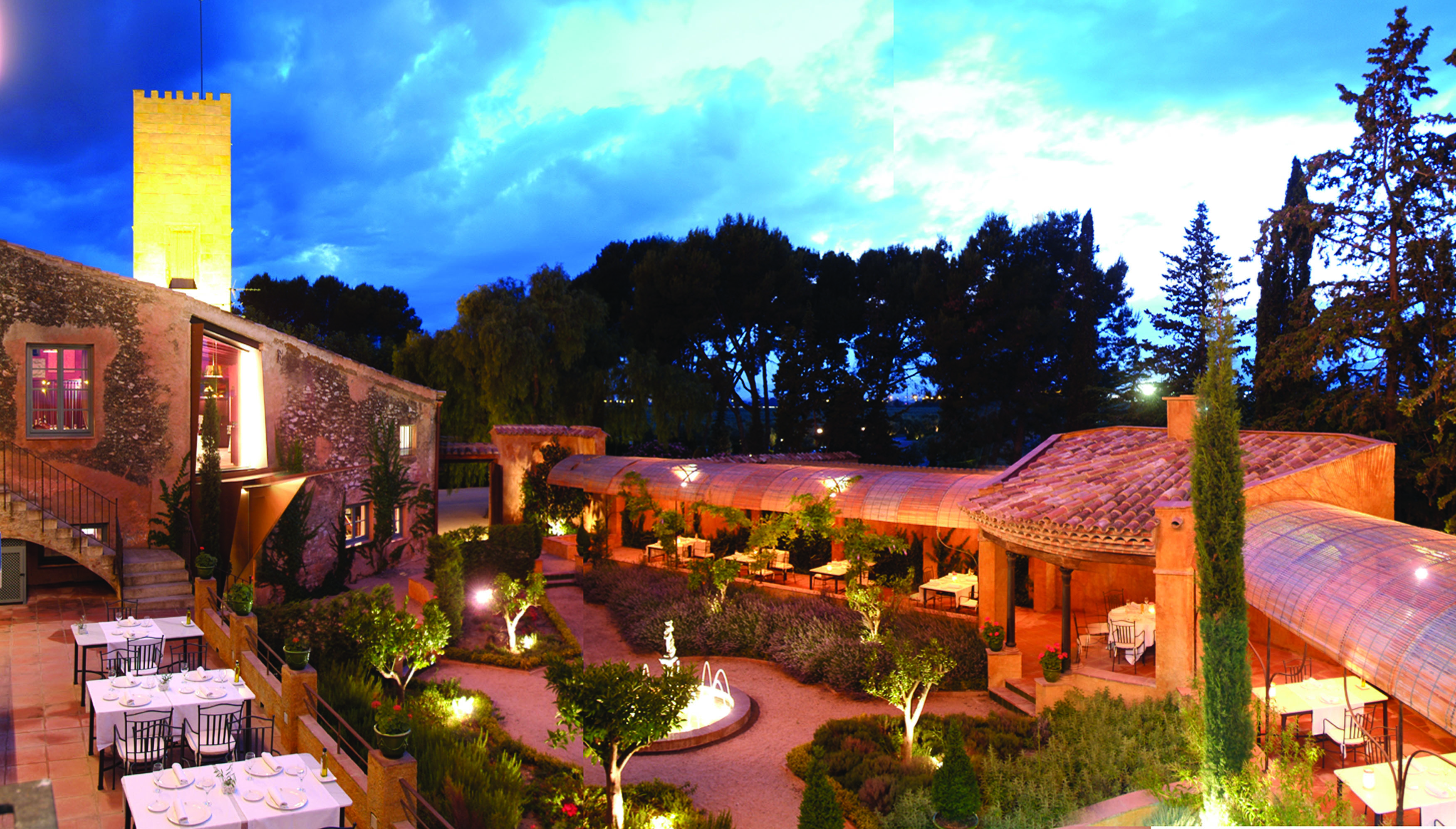 Hotel Mas la Boella Eastern Spain exterior courtyard gardens dining terraces