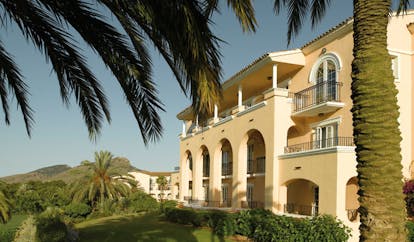 La Manga Club Resort Eastern Spain Principe Felipe exterior building archways balconies and palm trees