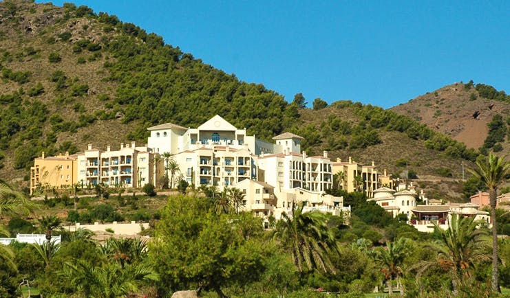 La Manga Club Resort Eastern Spain view of hotel on tree covered hill