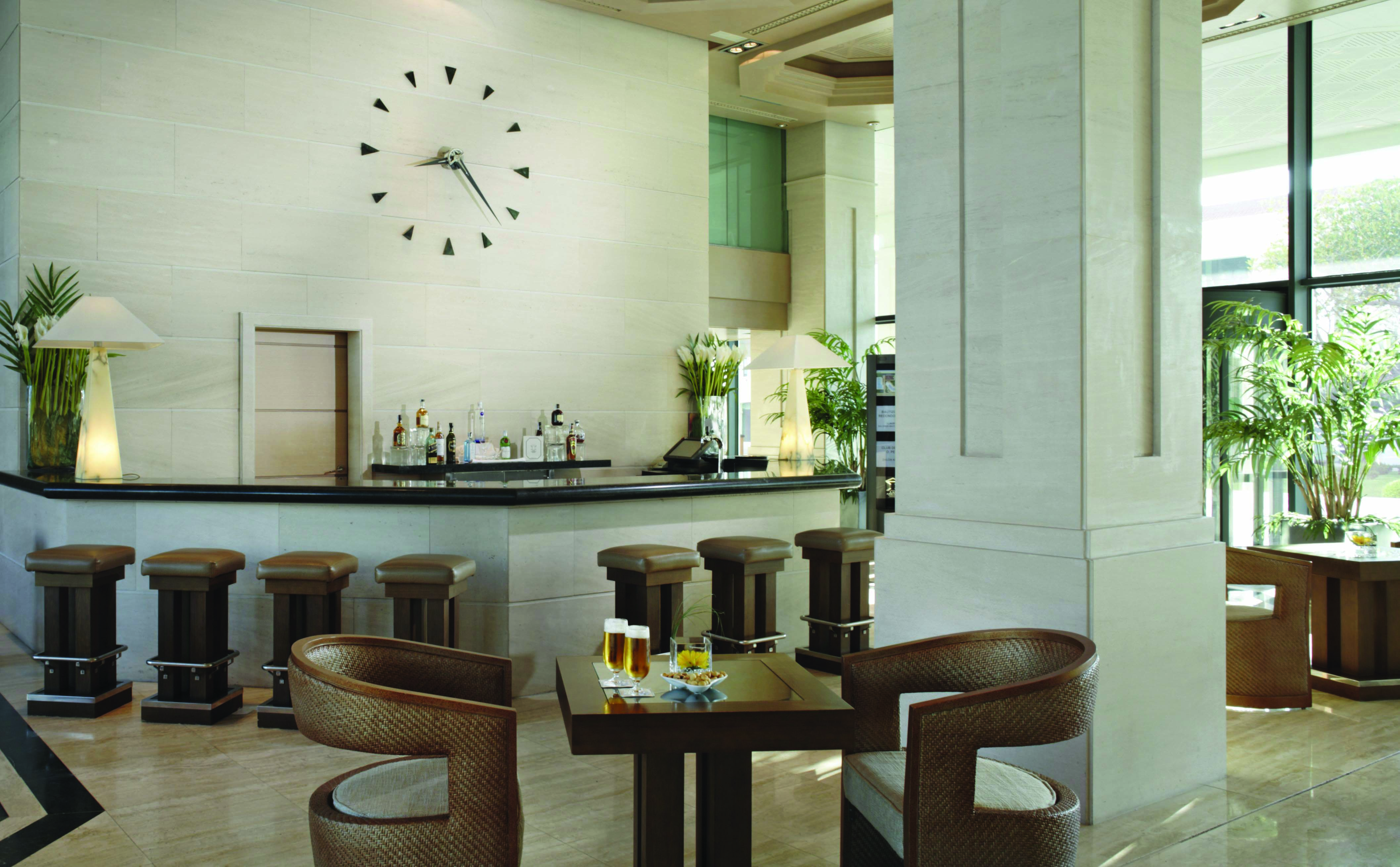 Las Arenas Balneario Valencia bar indoor seating column modern décor