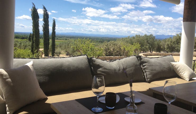 Mas Lazuli Eastern Spain balcony outdoor sofas tables countryside views