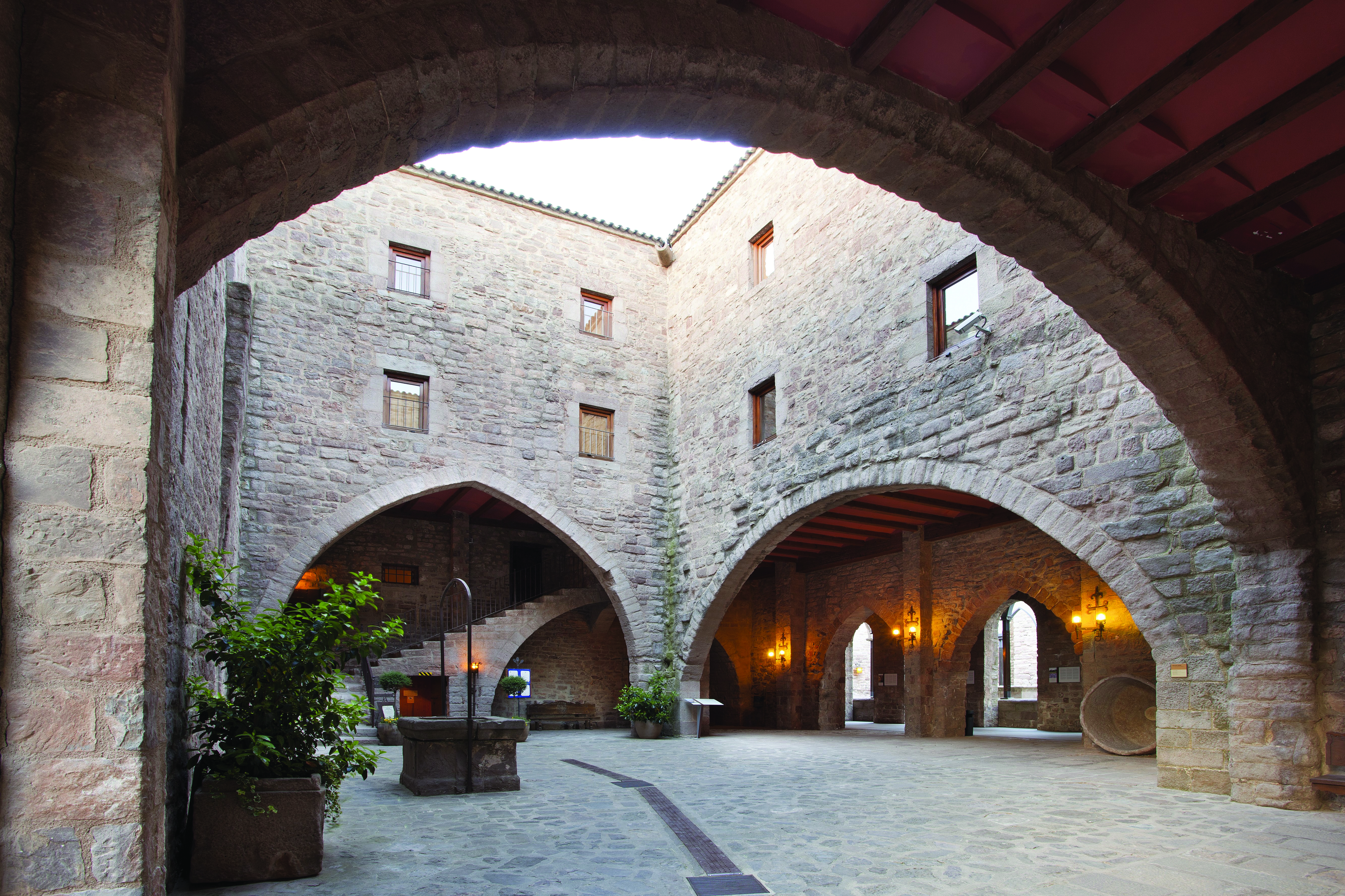 Parador de Cardona Catalonia courtyard medieval architecture