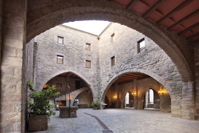Parador de Cardona Catalonia courtyard medieval architecture