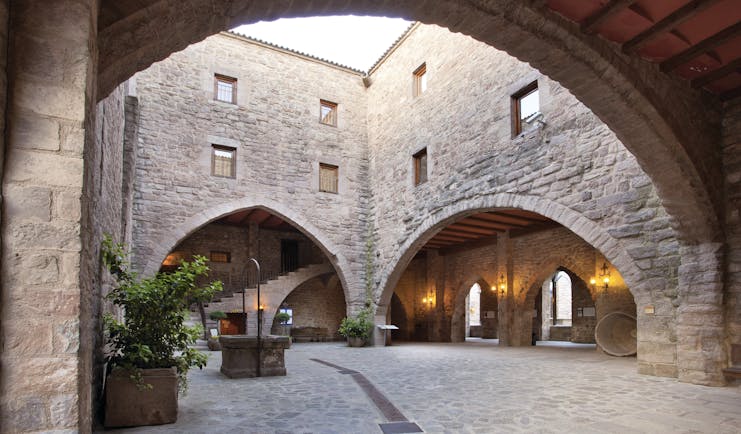 Parador de Cardona Catalonia courtyard medieval architecture