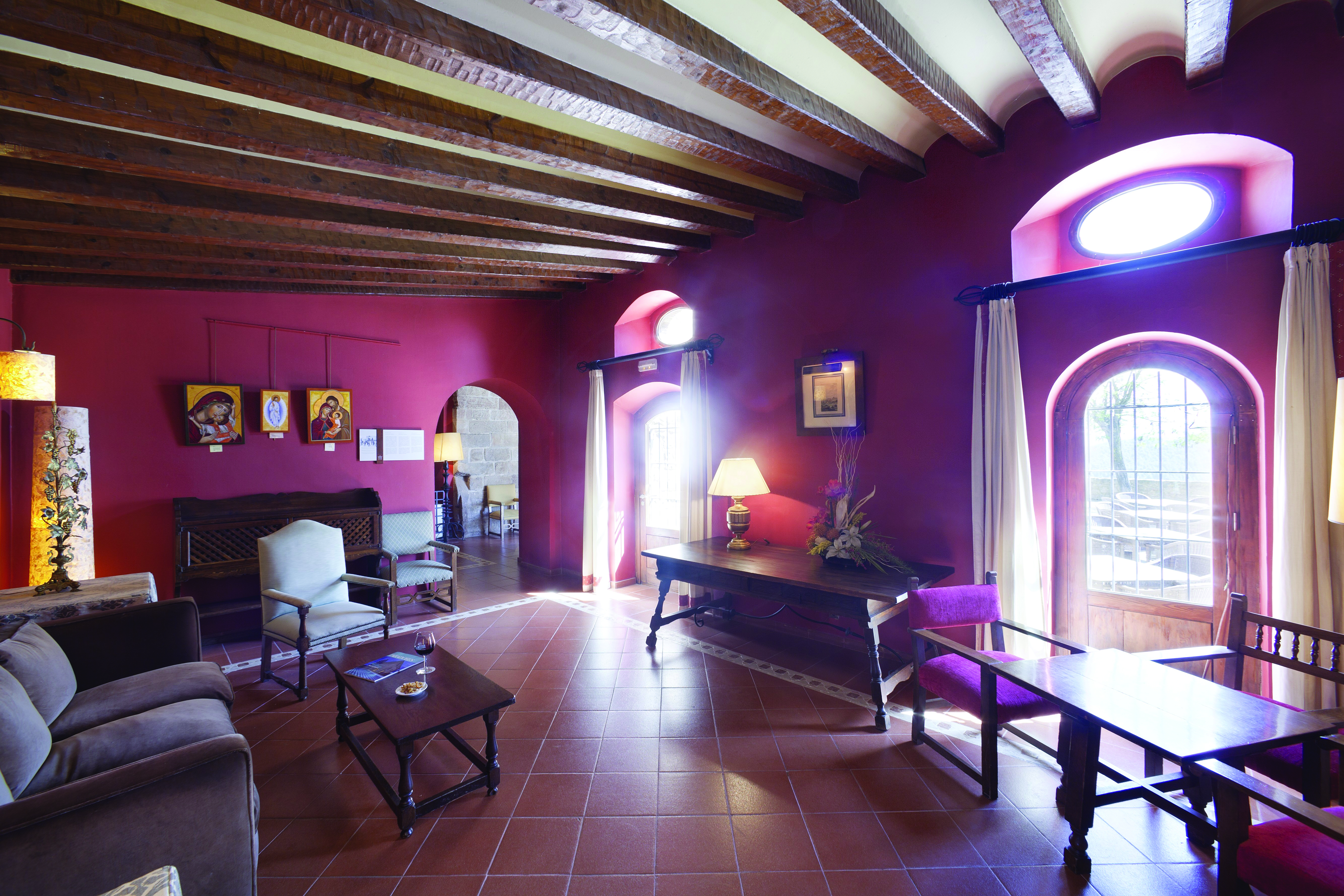 Parador de Cardona Catalonia lounge communal sitting area sofas grand décor