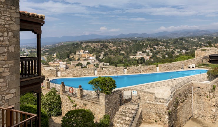 parador de tortosa view onto outdoor swimming pool