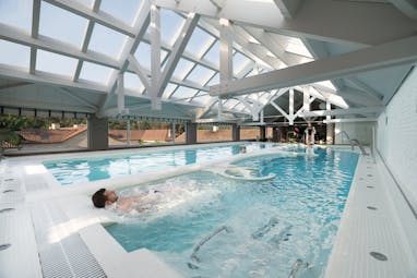 A Quinta Da Auga Galicia spa indoor pool man in pool