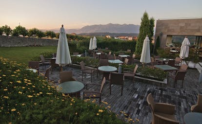 Palacio de Luces Green Spain outdoor dining terrace views of countryside