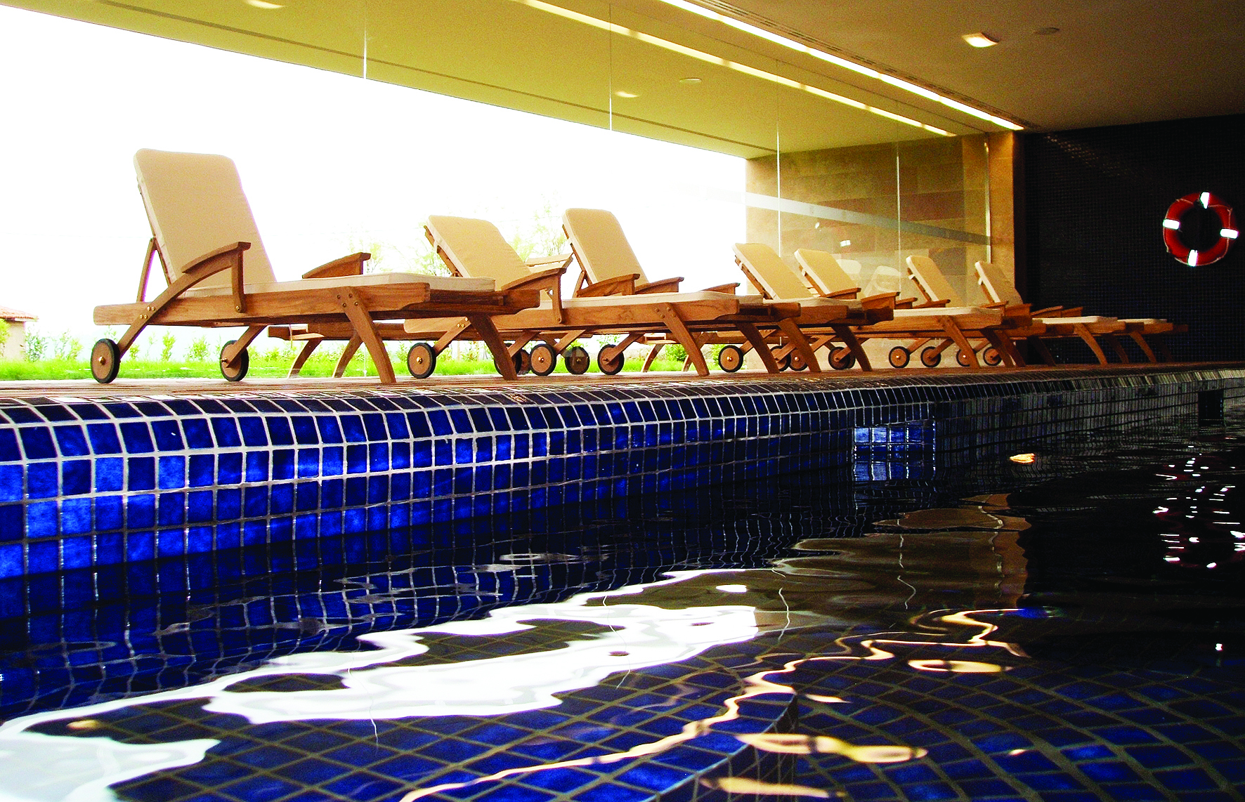 Palacio de Luces Green Spain indoor pool loungers 