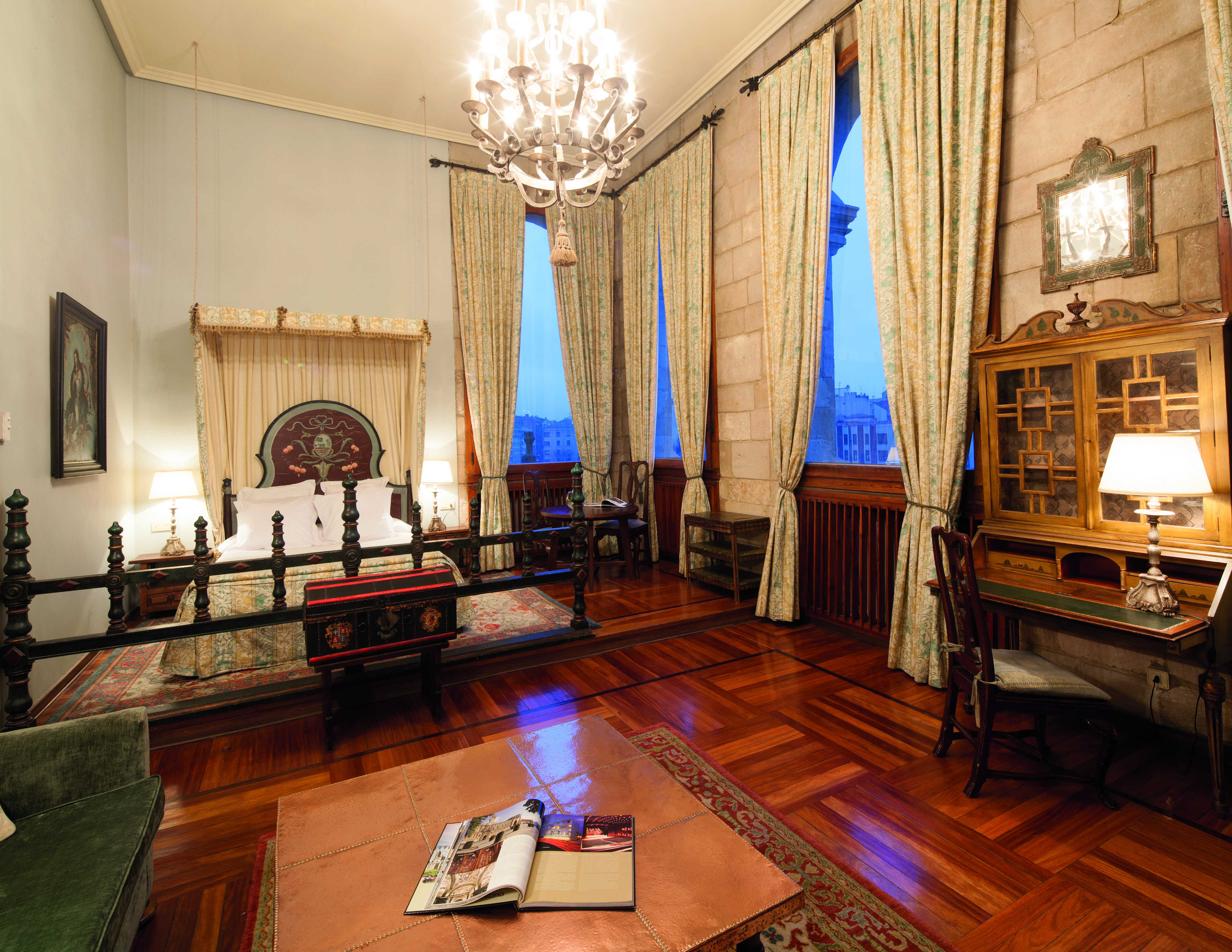 Parador de Leon Green Spain suite ornate décor original architectural features 