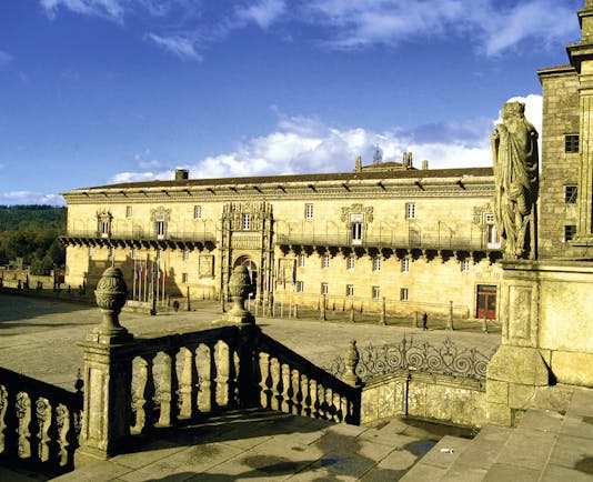 Parador de Santiago de Compostela Green Spain exterior impressive medieval architecture