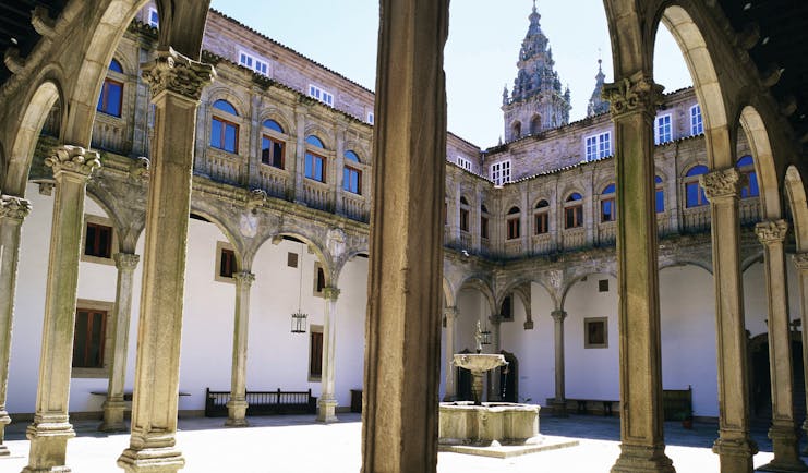 Parador de Santiago de Compostela Green Spain cloisters water feature