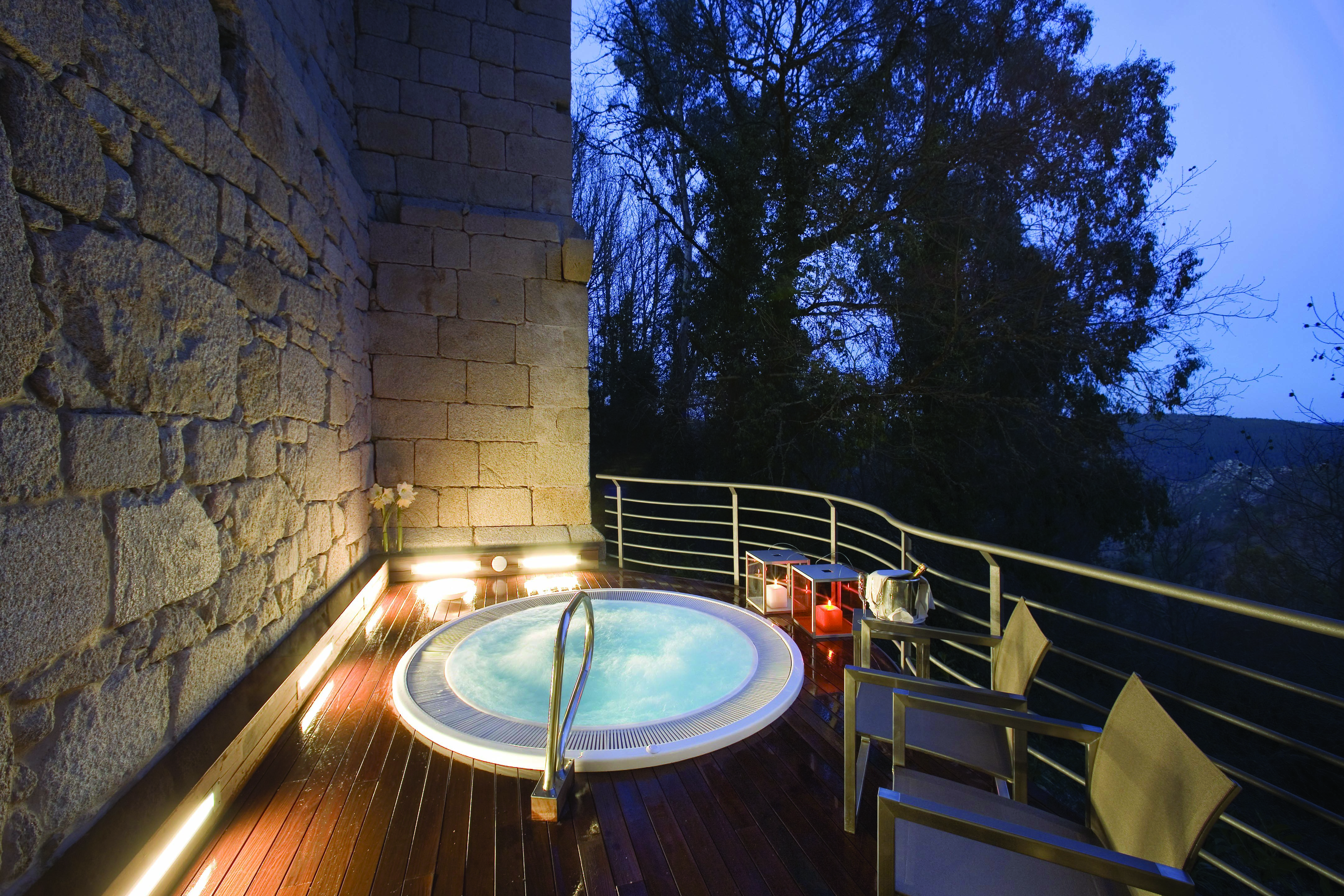 Parador de Santo Estevo Green Spain hot tub private terrace countryside views