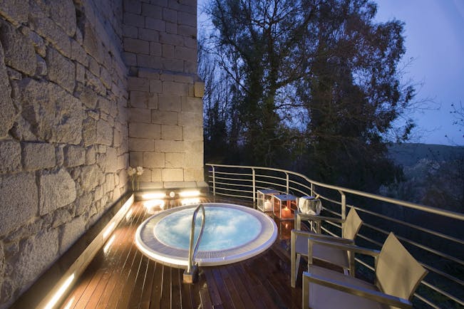 Parador de Santo Estevo Green Spain hot tub private terrace countryside views