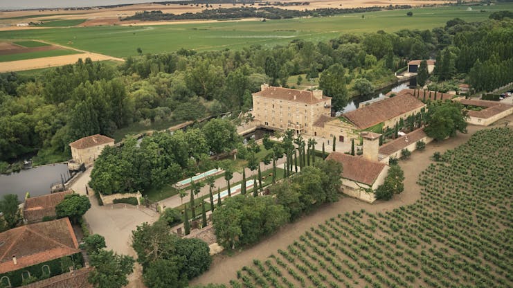 Hacienda Zorita Heart of Spain aerial shot hotel buildings countryside surrounds