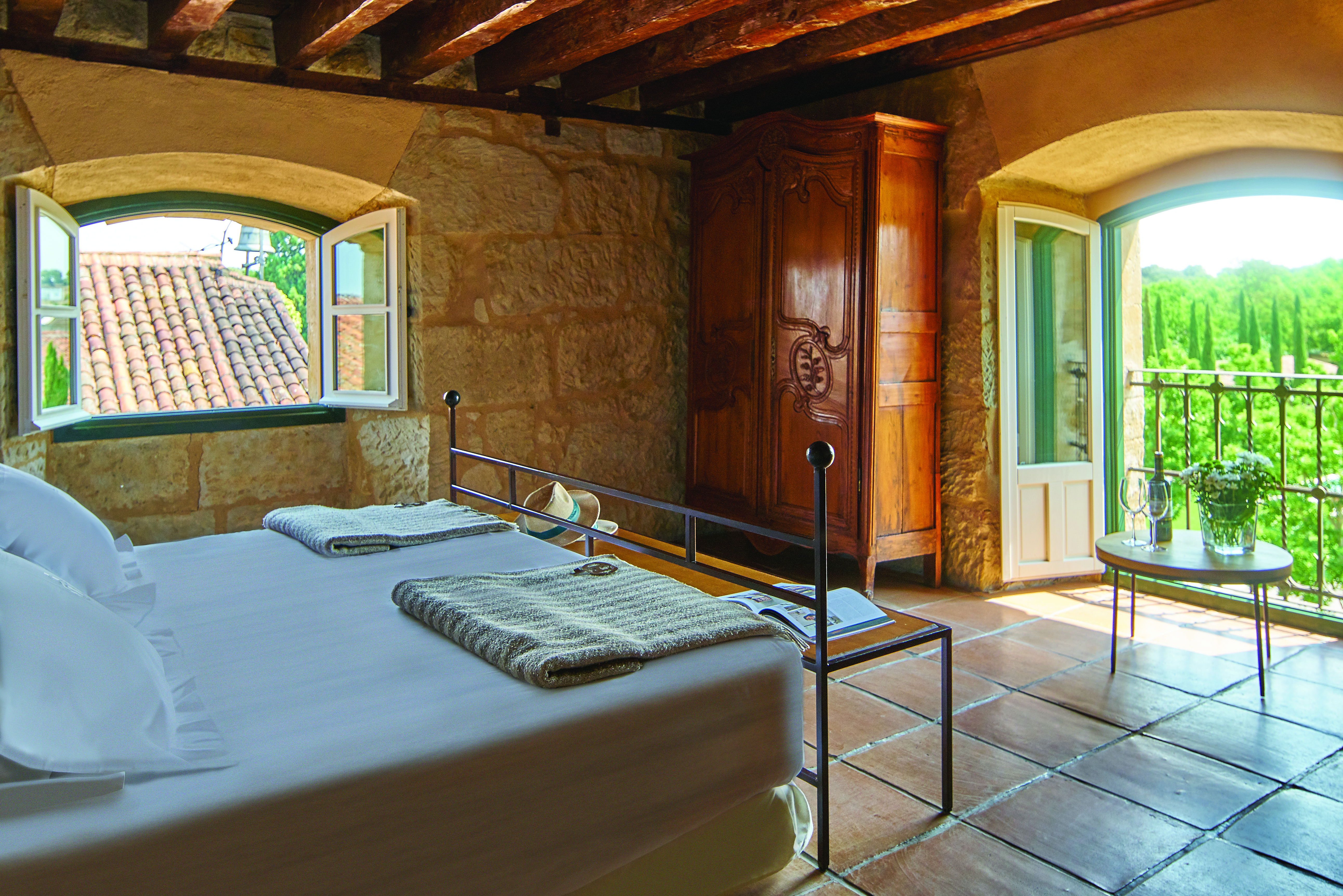 Hacienda Zorita Heart of Spain suite bed cosy décor tiled floors garden views